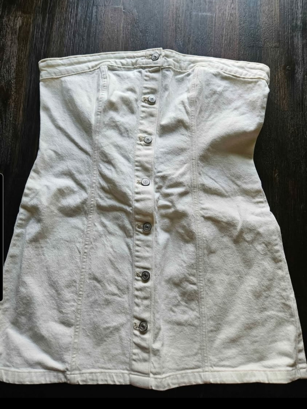 Abercrombie & Fitch White Button-Front Dress